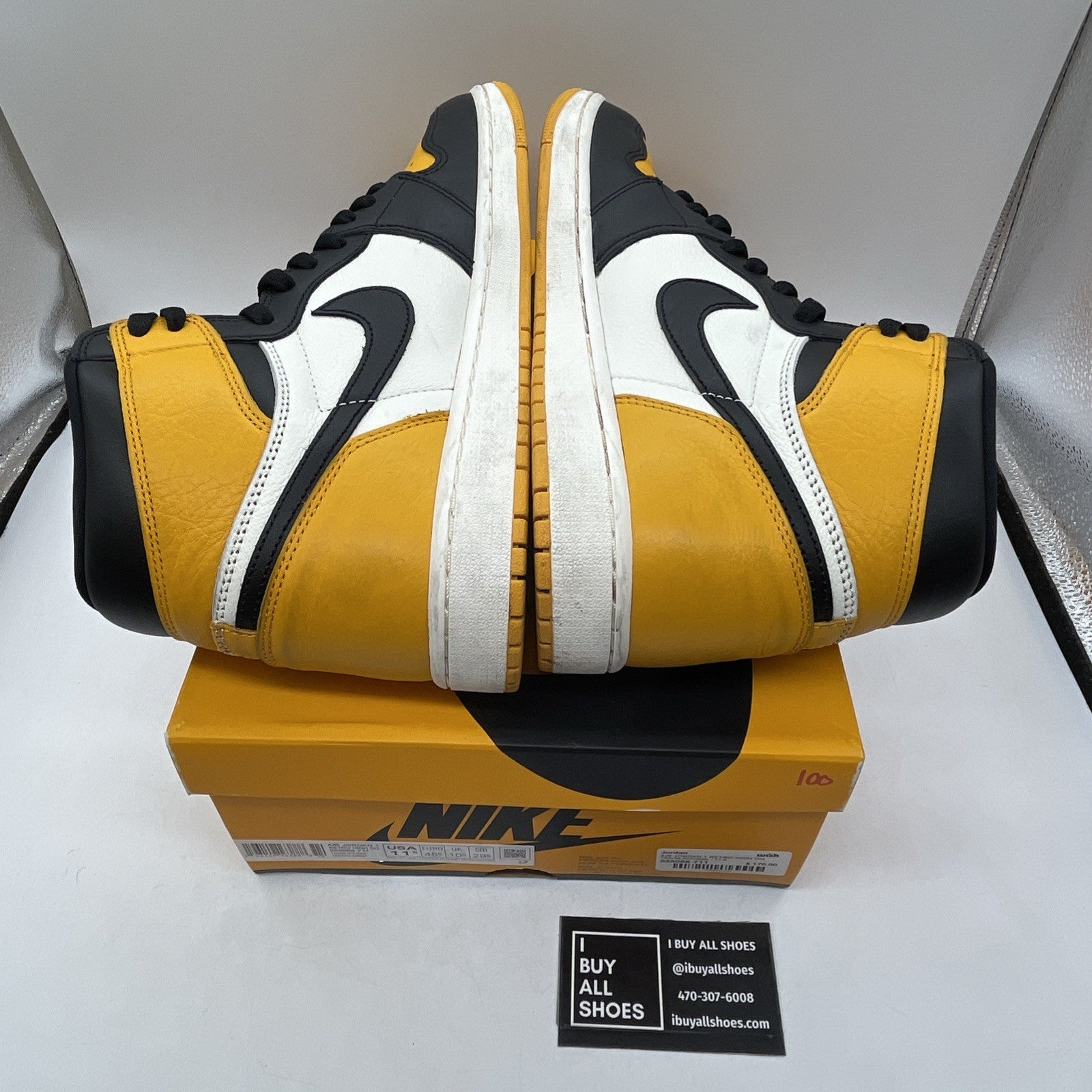 Size 11.5 - Air Jordan 1 Retro OG High Yellow Toe (555088-711)