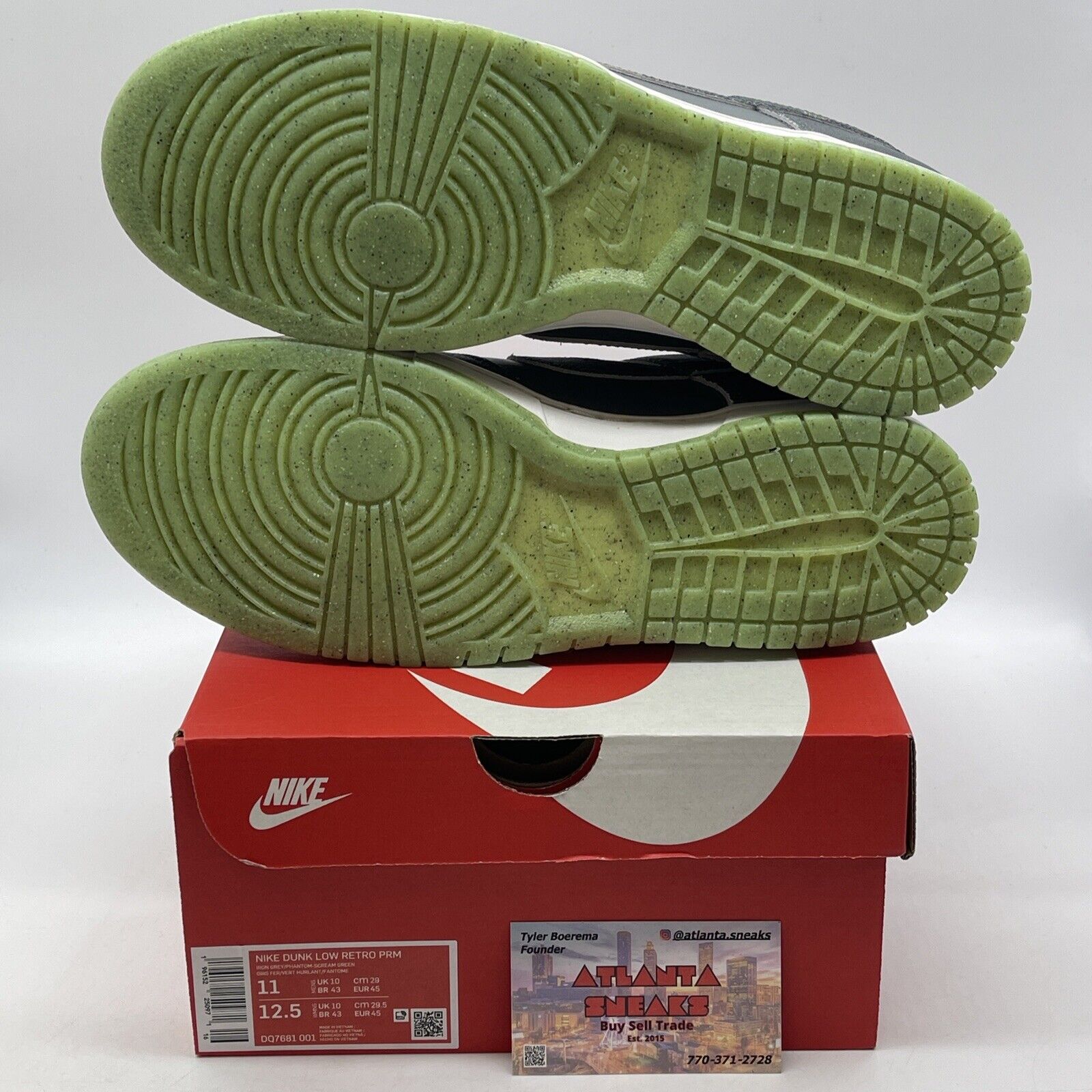 Size 11 - Nike Dunk SE Low Halloween - Cauldron Grey White Green (DQ7681-001)