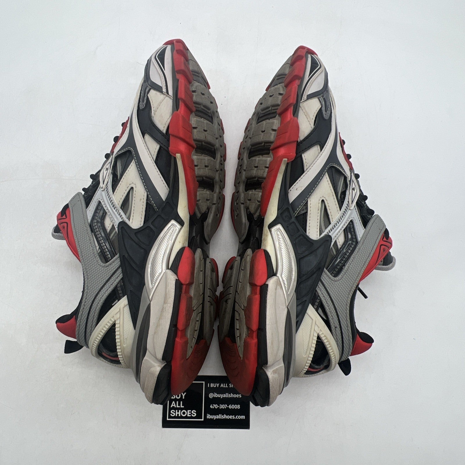 Size 10 - Balenciaga Track 2 Sneakers In Black Red Grey Polyurethane Women