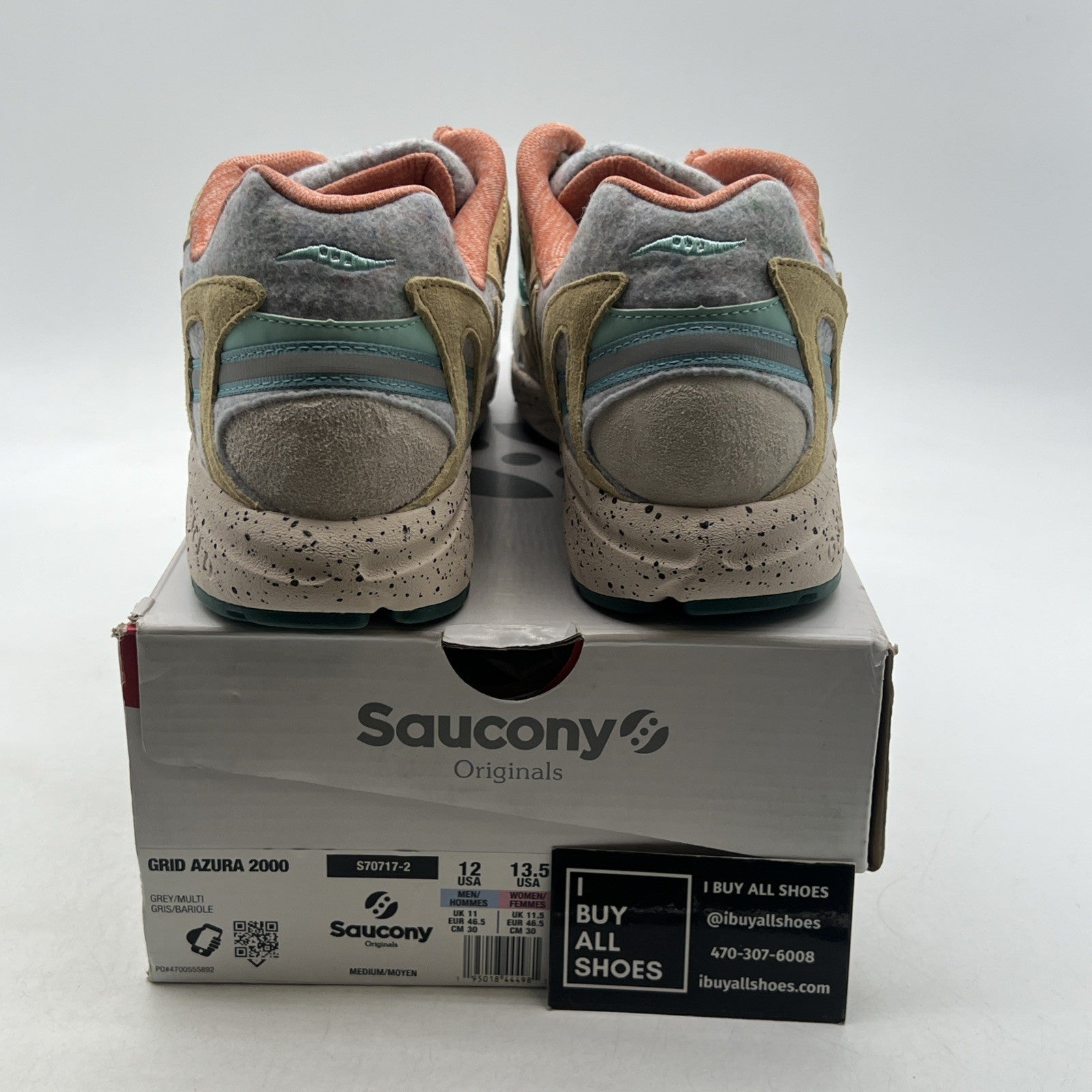Size 12 - Saucony Grid Azura 2000 Felt 'Grey/Multi' (S70717-2)