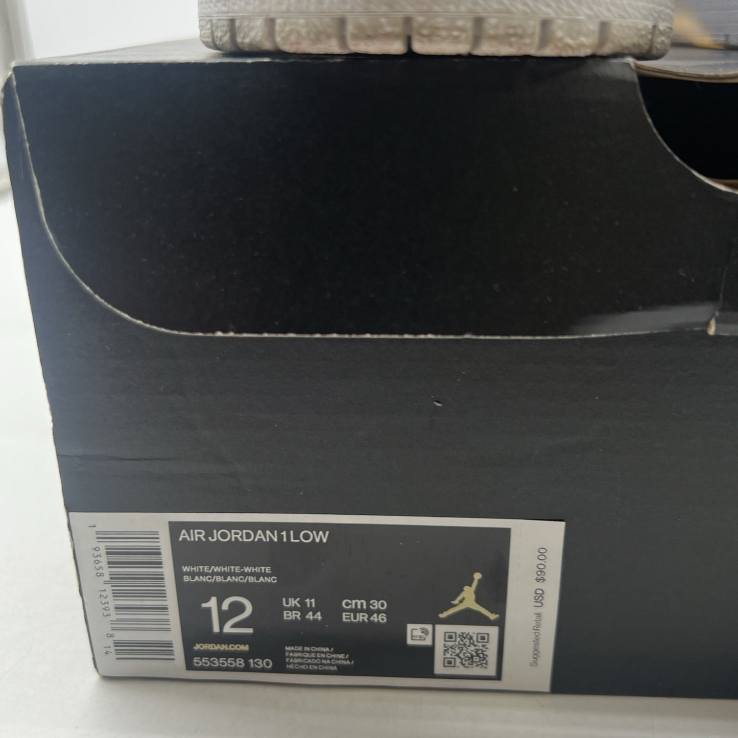 Size 12 - Air Jordan 1 Low Triple White (553558-130)