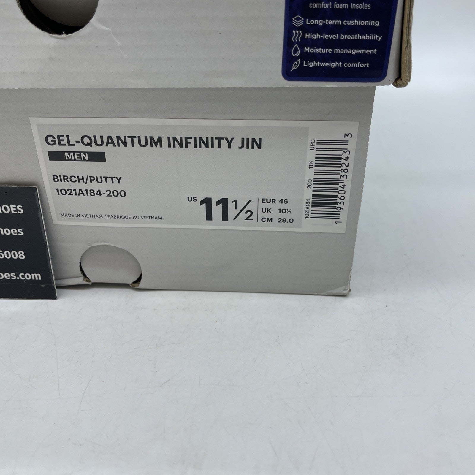 Size 11.5 - Asics Gel Quantity Infinity Jin Heel Red Black Cream (1021A184)