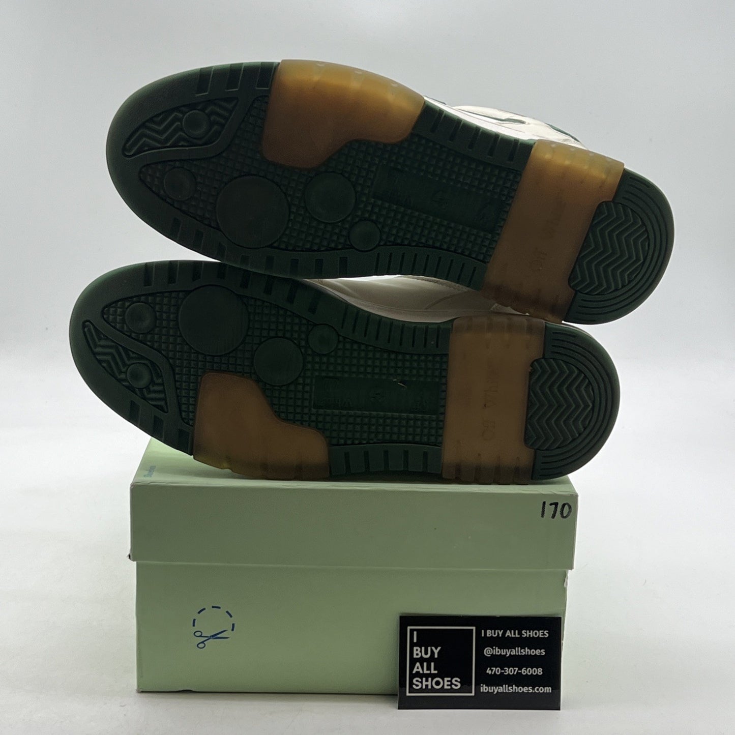 Size 42 - Off-White Virgil Out Of Office OOO White/Green Sneakers
