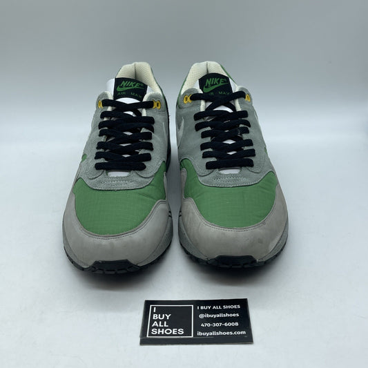 Size 13 - Nike Air Max 1 Skulls Pack - Classic Green Grey Suede (307133-301)