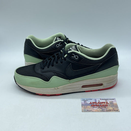 Size 11 - Nike Air Max 1 FB Yeezy Black Leather Green Suede White (579920-066)