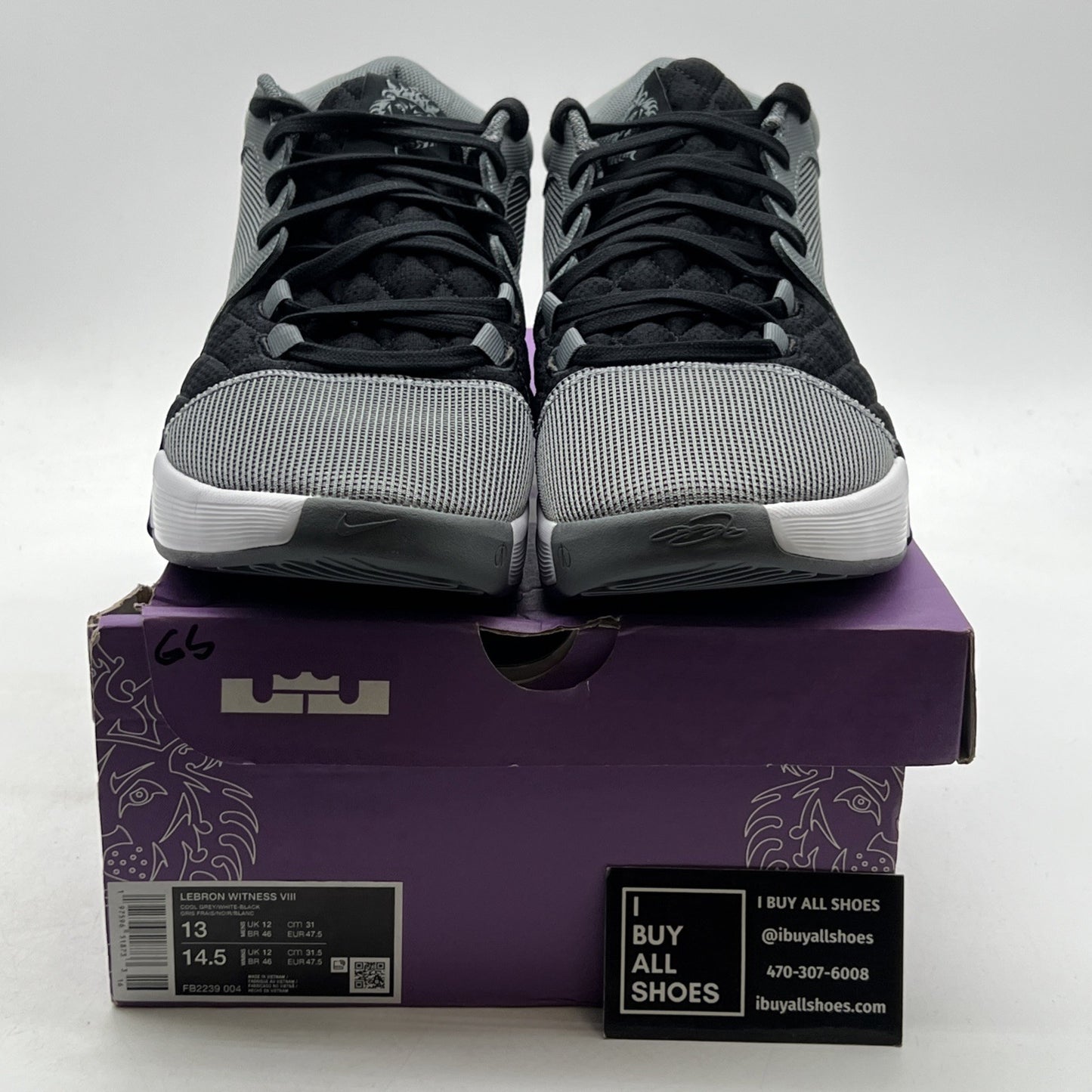 Size 13 - Nike LeBron Witness 8 Cool Grey Black (FB2239-004)