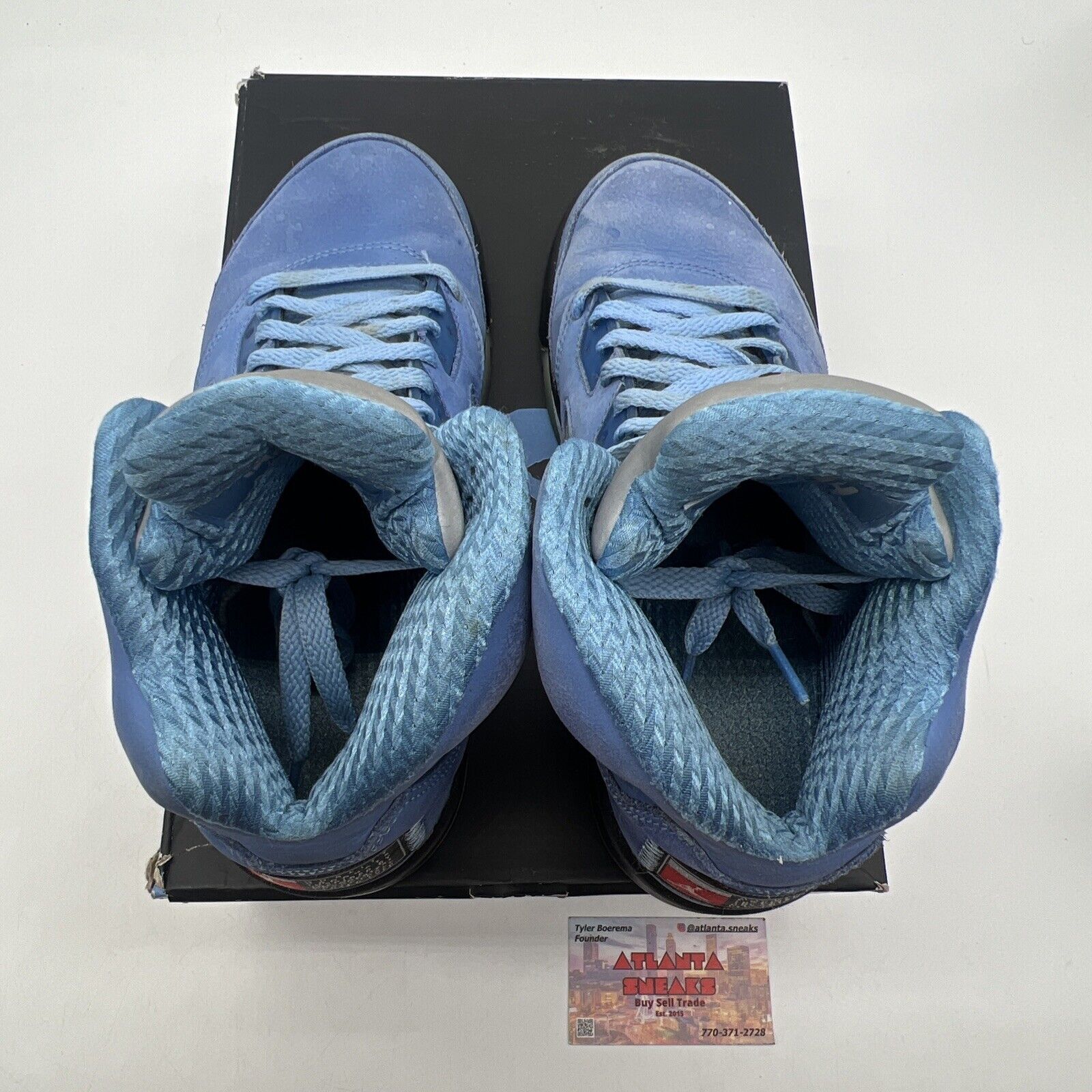 Size 7.5 - Jordan 5 Retro SE Mid UNC Black Blue Suede (DV1310-401)