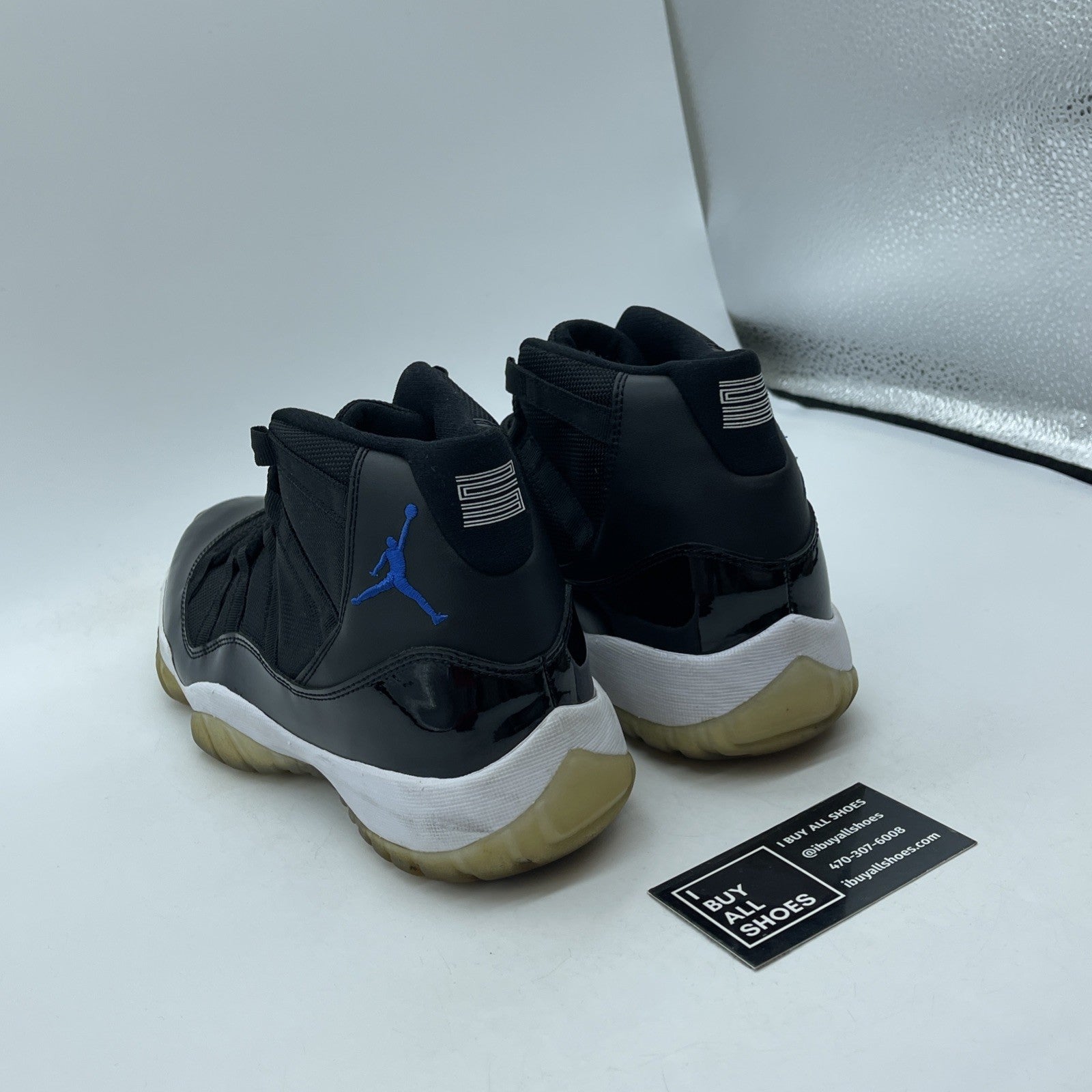 Size 9 - Air Jordan 11 Retro 2009 Space Jam Black Suede Leather (378037-041)