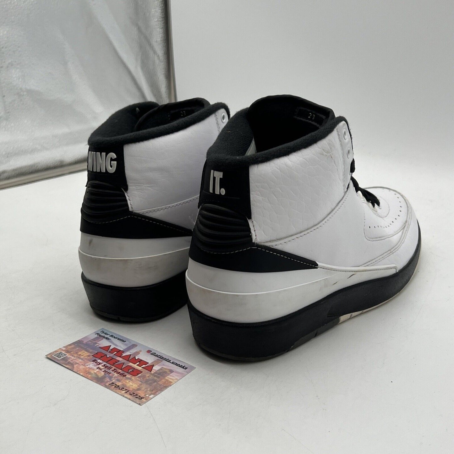 Size 9.5 - Air Jordan 2 Retro Wing It White Black Leather (834272-103)