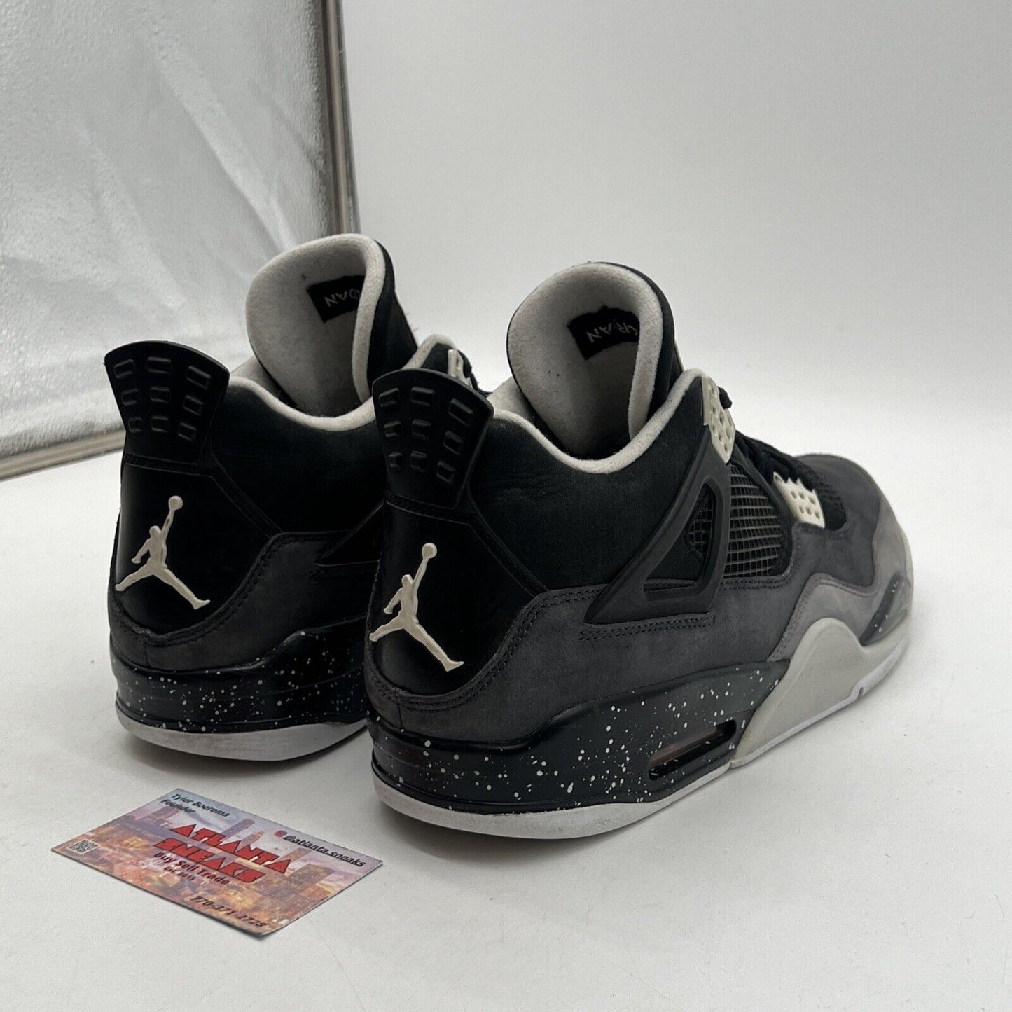 Size 11.5 - Air Jordan 4 Retro 2013 Fear White Black Suede (626969-030)