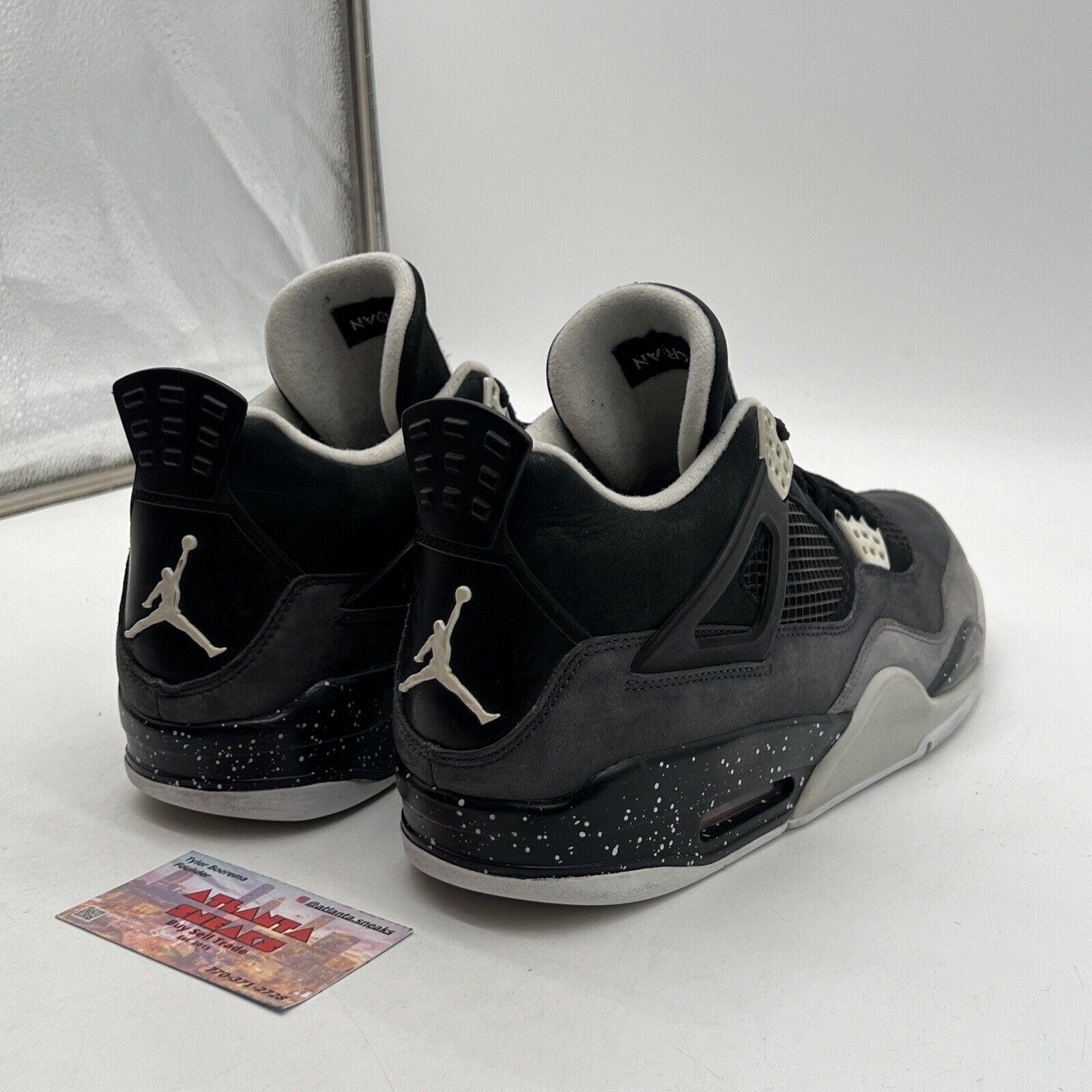 Size 11.5 - Air Jordan 4 Retro 2013 Fear White Black Suede (626969-030)