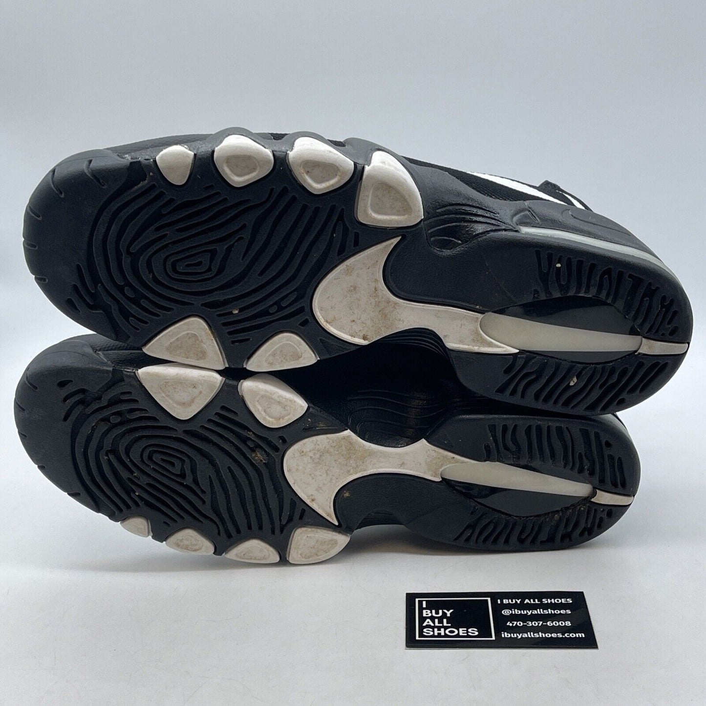 Size 12.5 - Nike Big Swoosh Black White Suede Leather (832759-001)