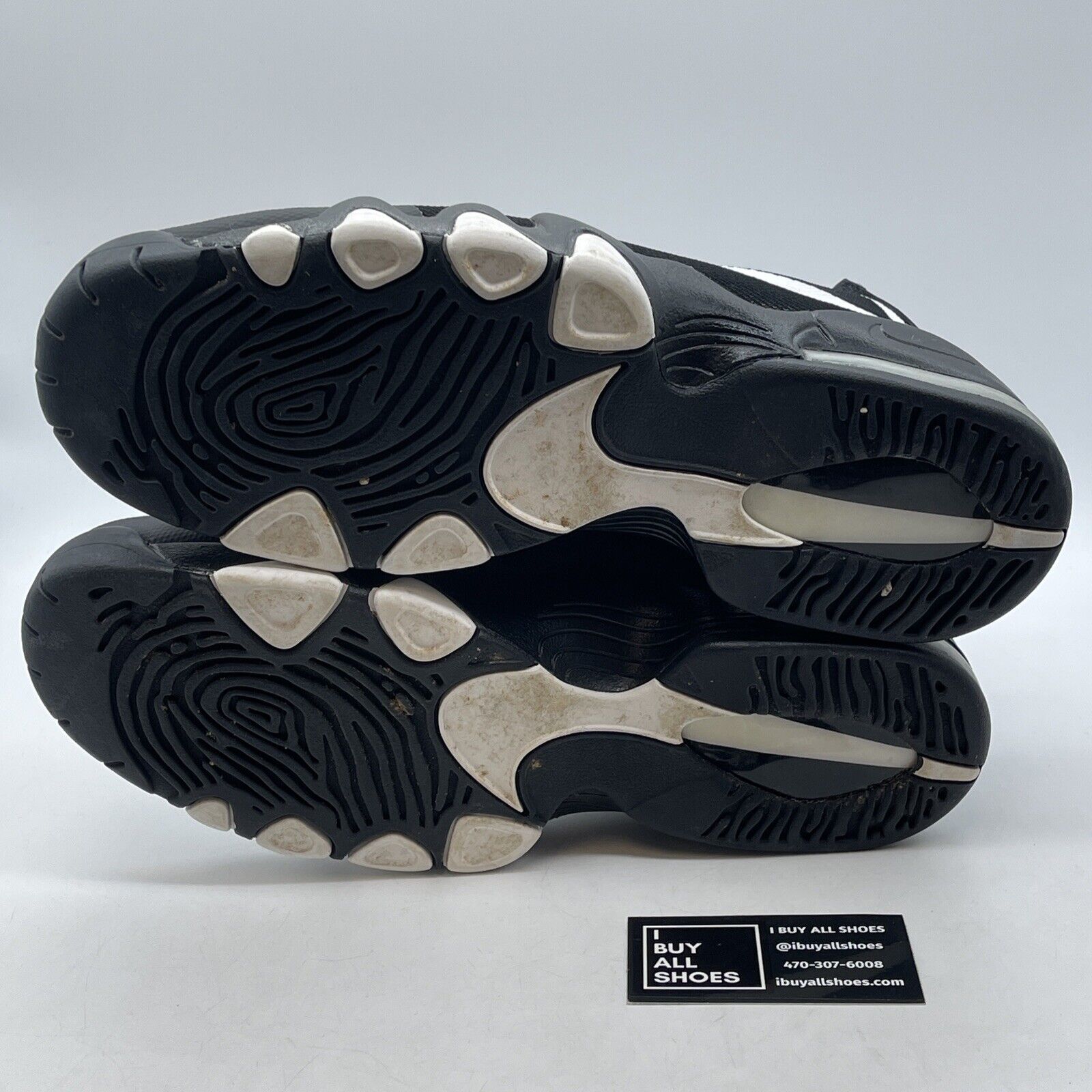 Size 12.5 - Nike Big Swoosh Black White Suede Leather (832759-001)