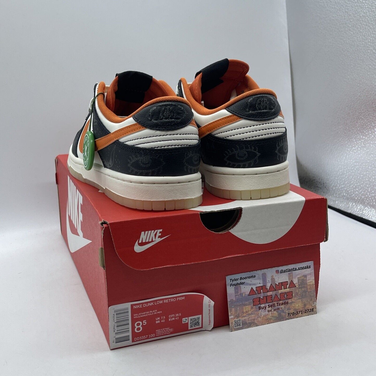 Size 6.5 - Nike Dunk Premium 2021 Low Halloween Orange Leather (DD3357-100)