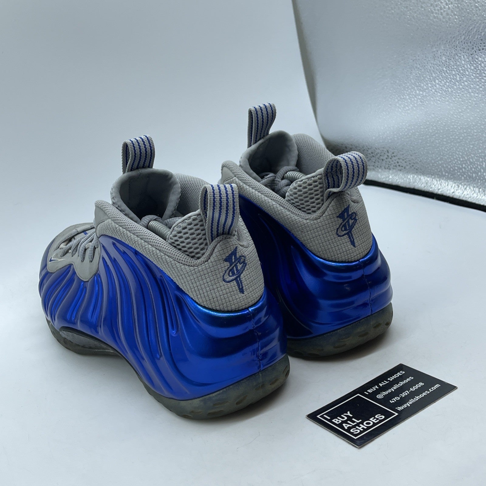 Size 12 - Nike Air Foamposite One Sport Royal Blue Grey Suede (314996-401)