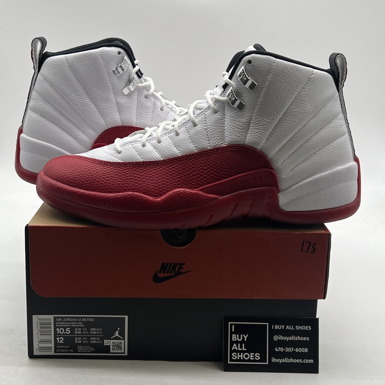Size 10.5 - Air Jordan 12 Retro 2023 Mid Cherry (CT8013-116)