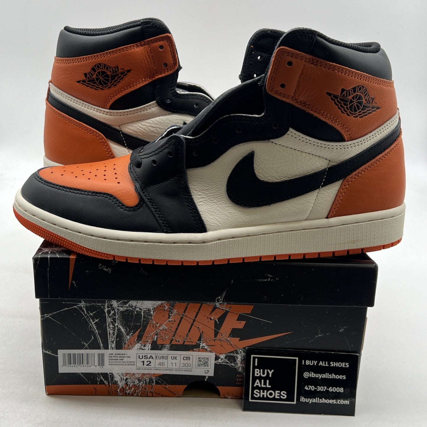 Size 12 - Air Jordan 1 Retro OG 2025 High Shattered Backboard (DZ5485-008)