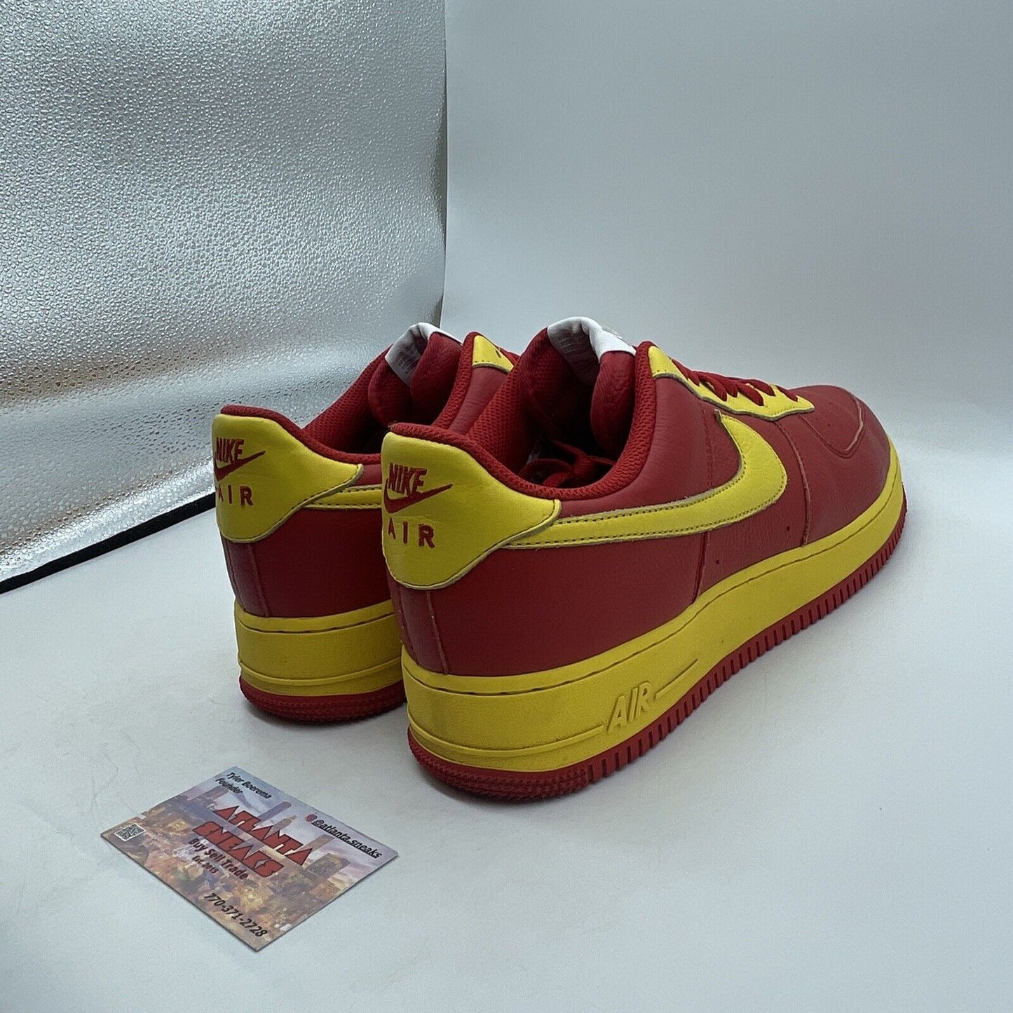 Size 13 - Air Force 1 Red Yellow Leather Nike ID By You (DV3892-900)