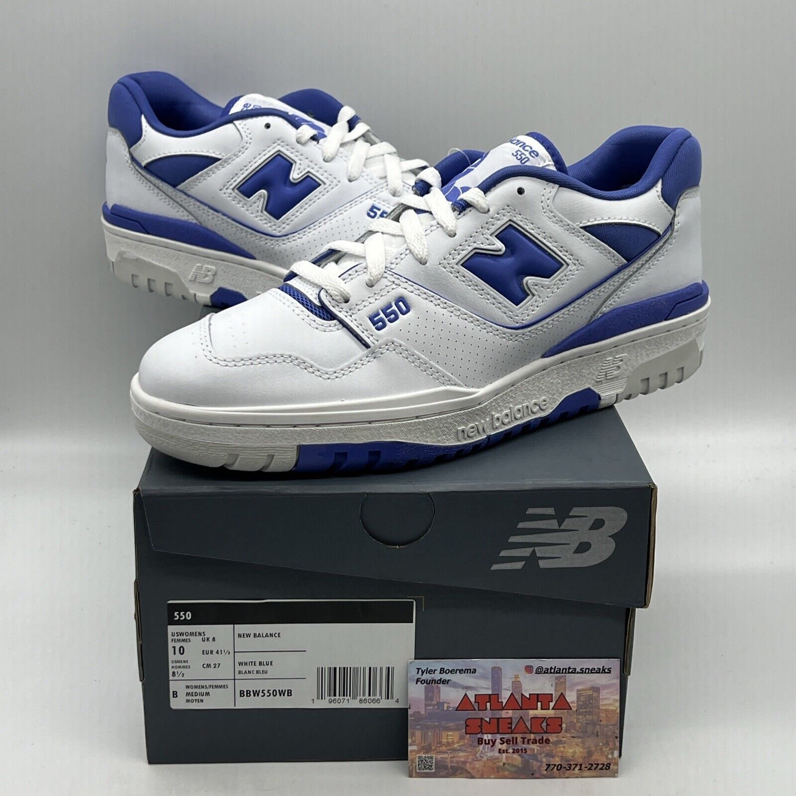 Size 10 - New Balance 550 White Aura W White Brand New Og All DS Sneakers