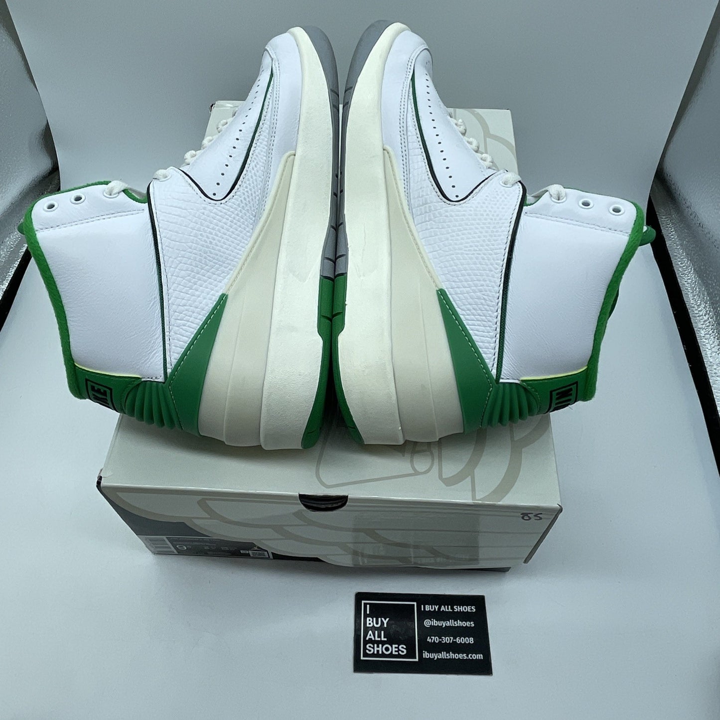 Size 9.5 - Jordan 2 Retro Lucky Green White Leather (DR8884-103)