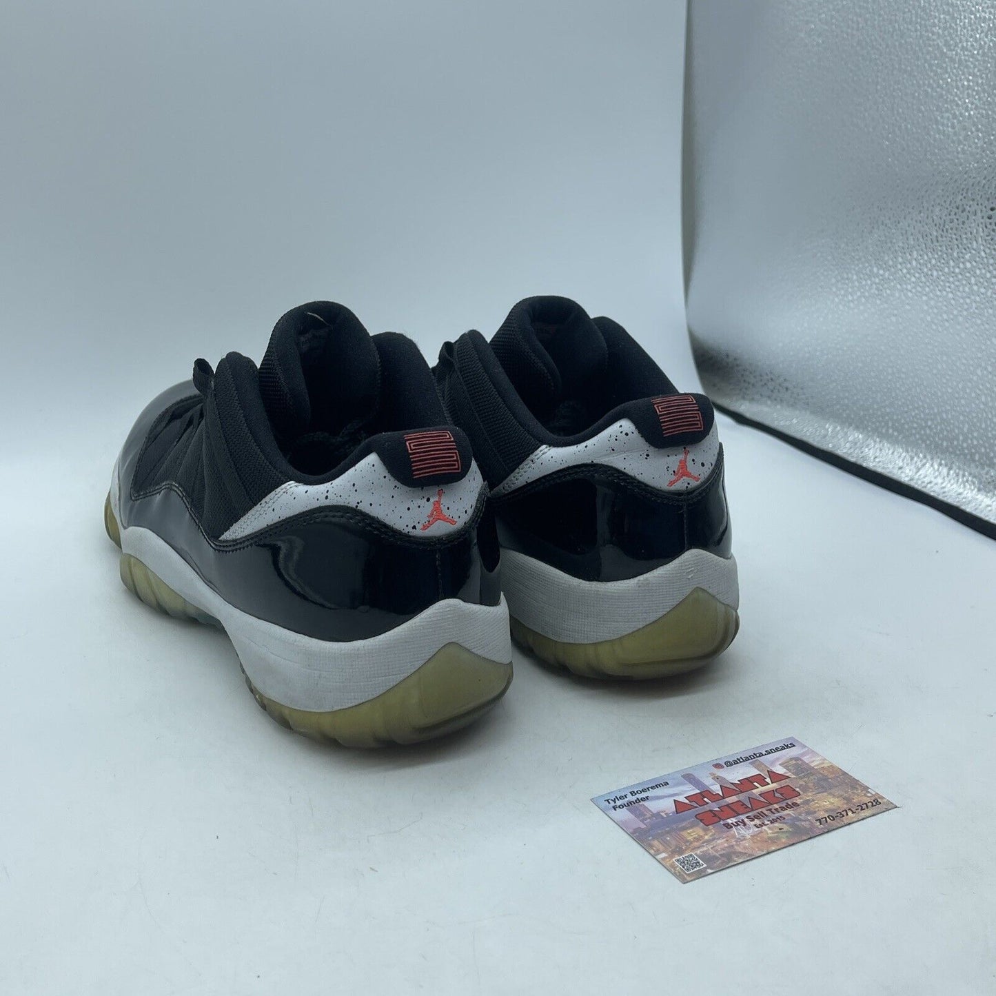 Size 12 - Air Jordan 11 Retro Low Infrared 23 Black Suede Leather (528895-023)