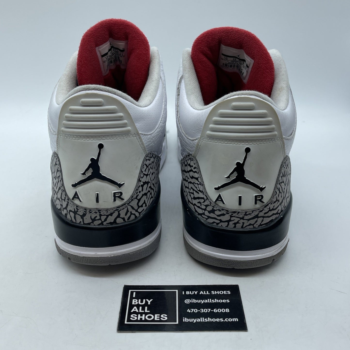 Size 13 - Jordan 3 Retro White Cement 2011 Grey Suede Leather (136064-105)