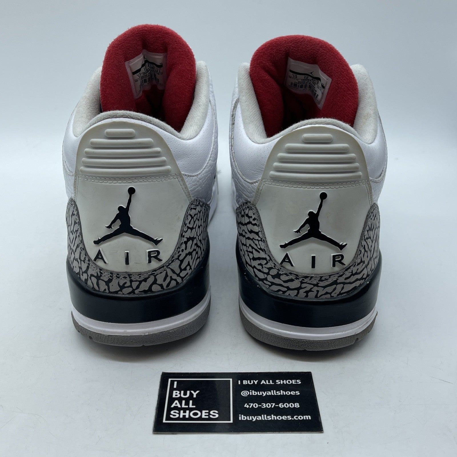 Size 13 - Jordan 3 Retro White Cement 2011 Grey Suede Leather (136064-105)