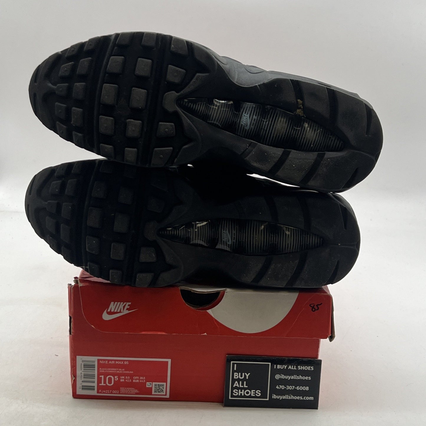 Size 10.5 - Nike Air Max 95 Black University Blue (FJ4217-002) 2023
