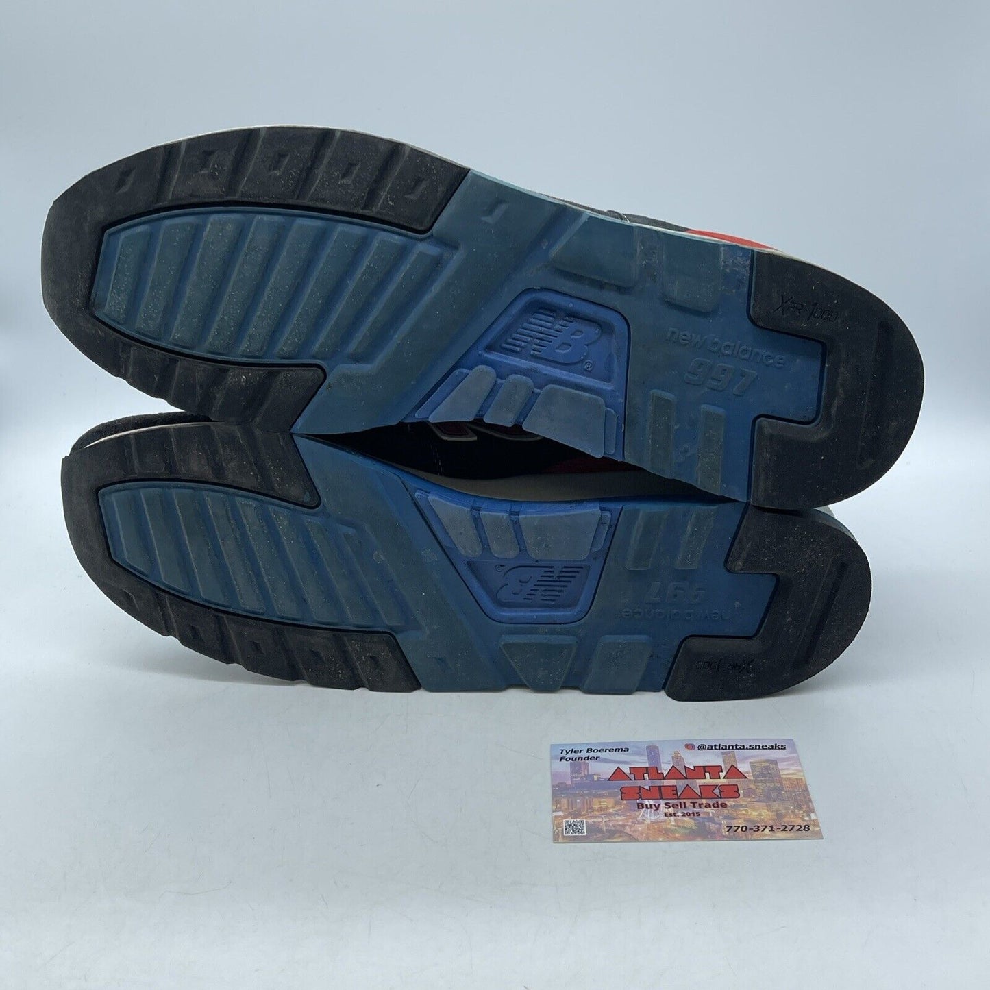 Size 11 - New Balance 997 Blue Black Red Grey Suede Leather (M997JNB)