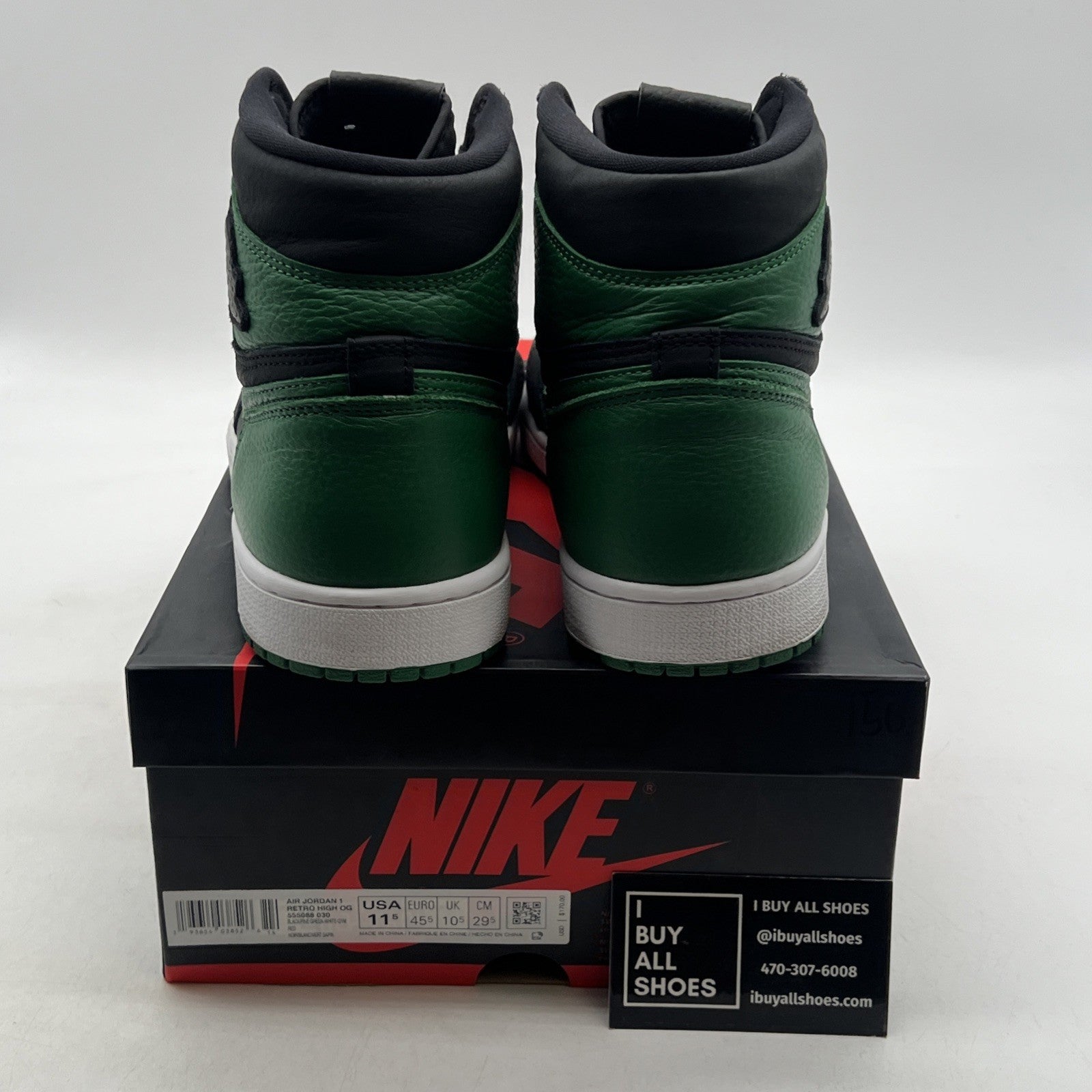 Size 11.5 - Air Jordan 1 Retro OG High Pine Green 2.0 (555088-030)