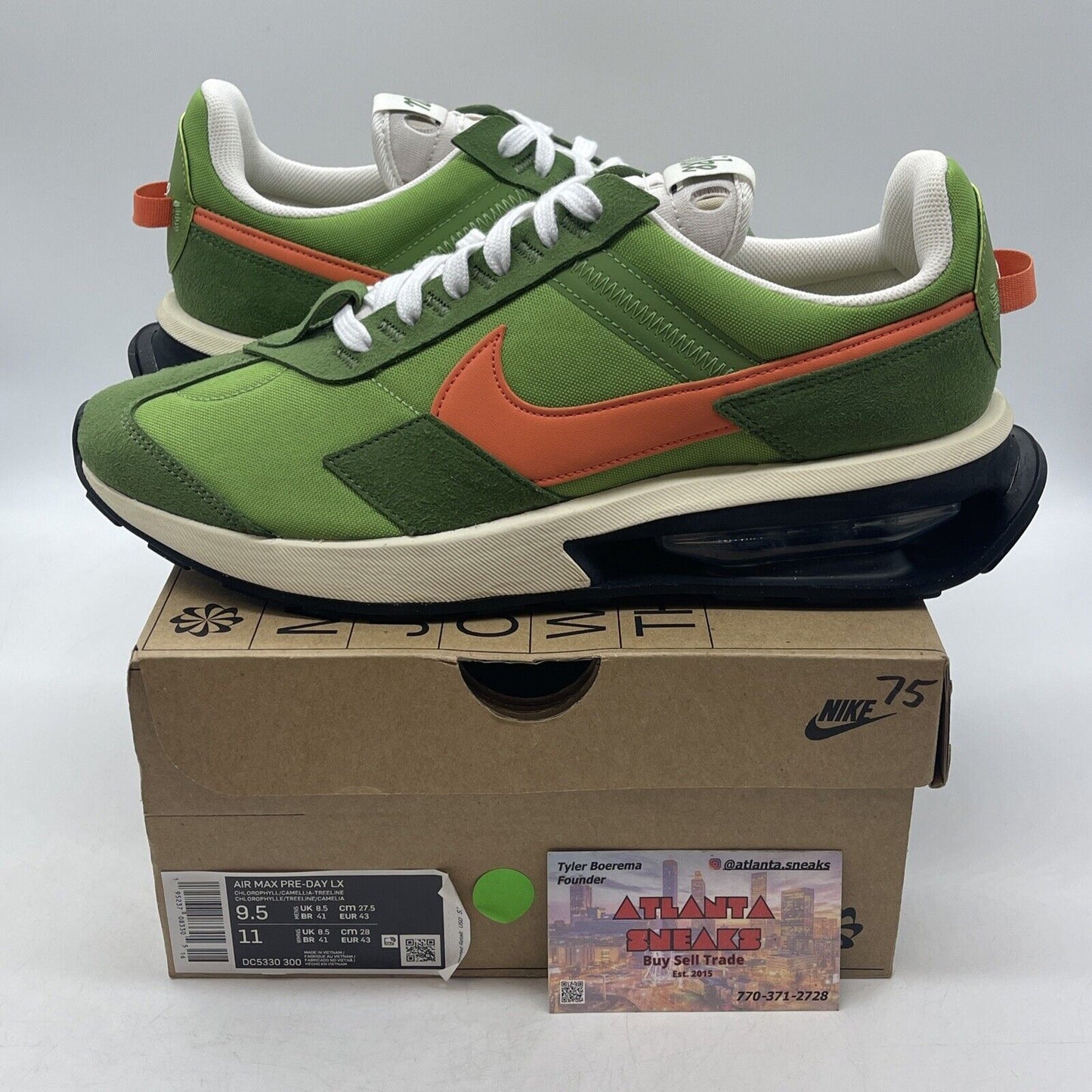 Air Max Pre-day LX Chlorophyll White Green Black Oranges (DC5330-300)