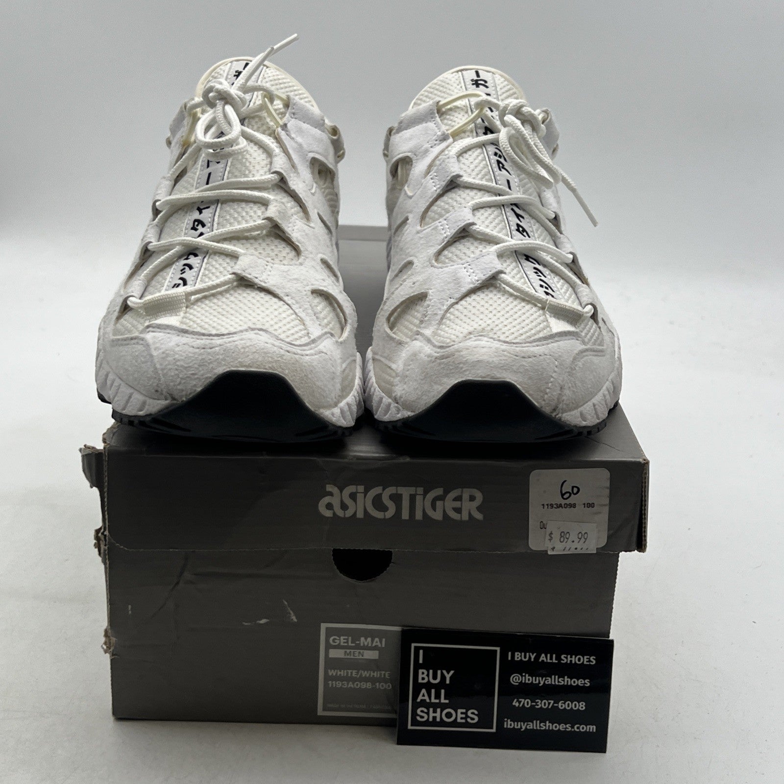 Size 12 - ASICS GEL MAI WHITE MEN SHOES (1193AO98-100)