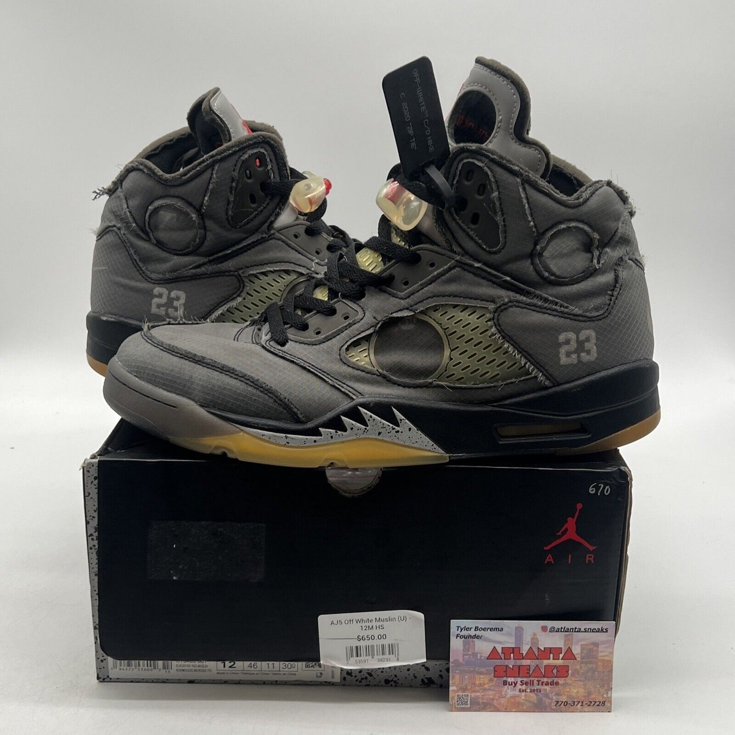 Size 12 - Jordan 5 Retro SP x Off-White Mid Muslin (CT8480-001)