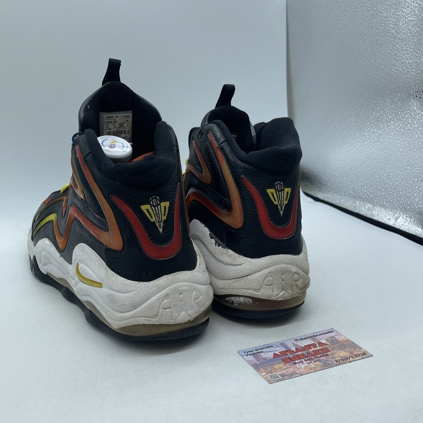 Size 13 - Nike Air Pippen 1 Sunset Black Yellow White Leather (410489-086)