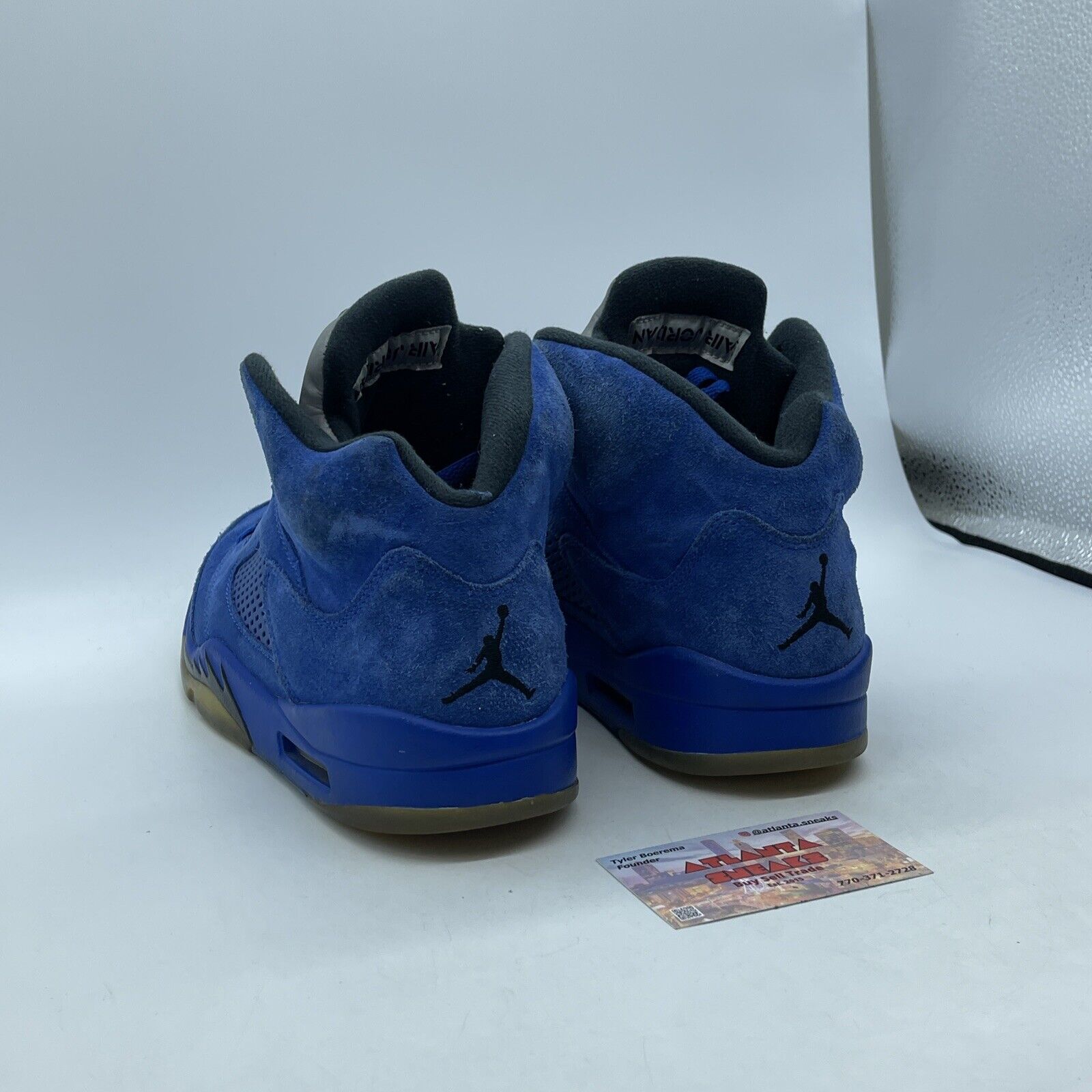 Size 8.5 - Air Jordan 5 Retro Blue Suede Black (136027-401)