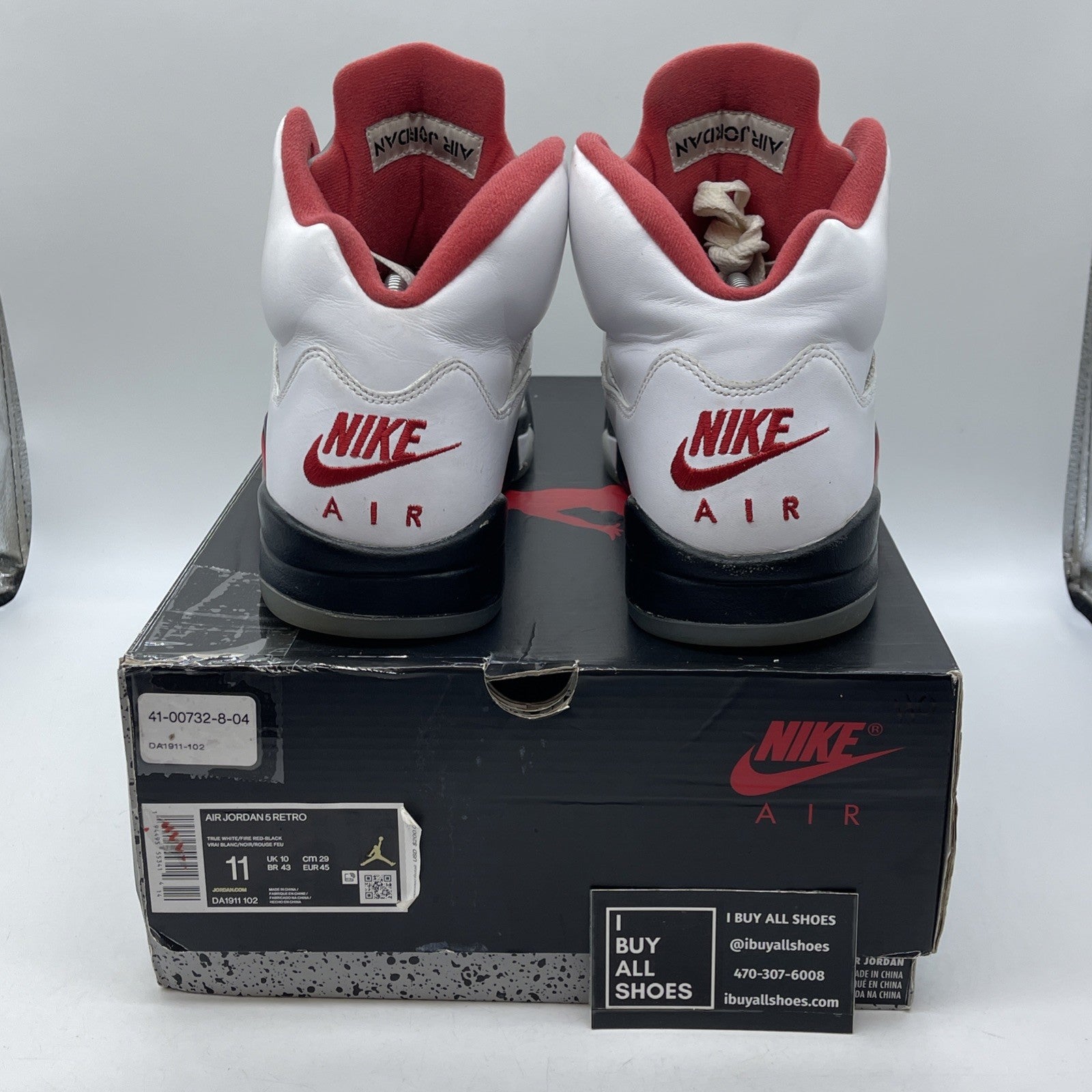 Size 11 - Jordan 5 Retro Mid Fire Red White Black Leather (DA1911-102)
