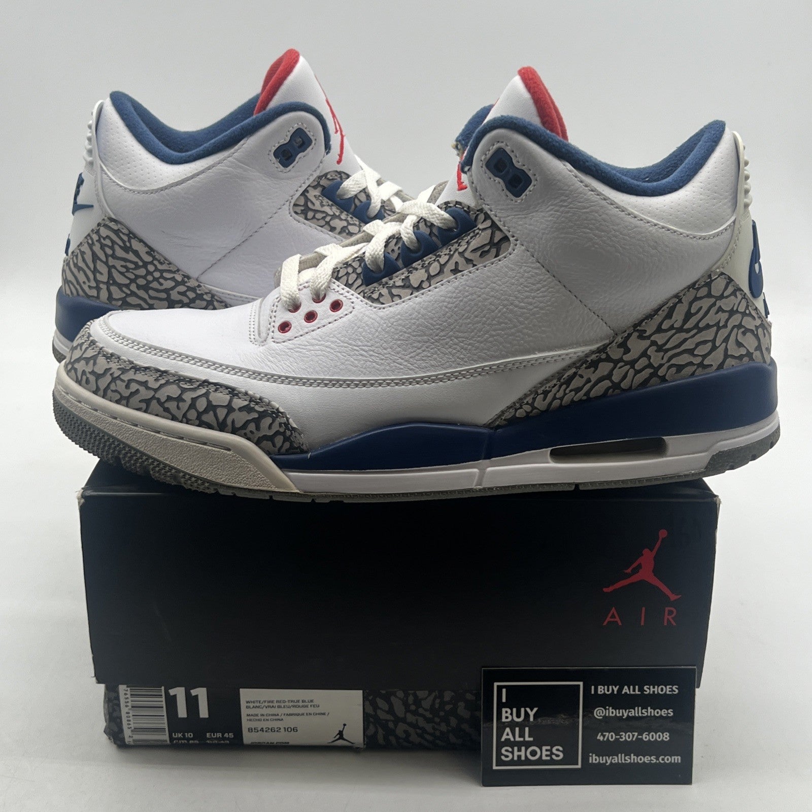 Size 11 - Air Jordan 3 Retro OG Mid True Blue (854262-106)