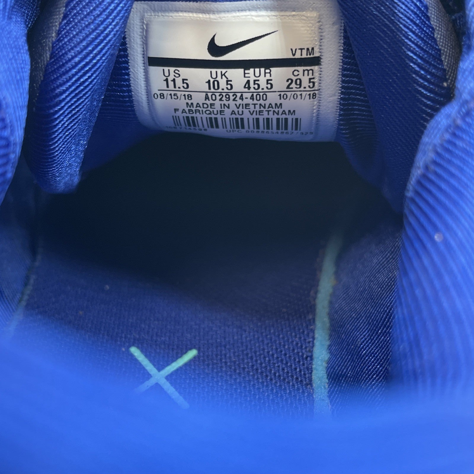 Size 11 - Nike Air Max 720 Sea Forest Blue Green Black Suede (AO2924-400)