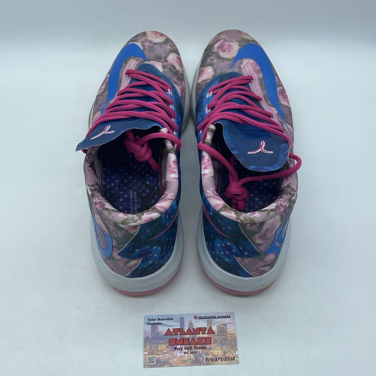 Size 12 - Nike KD 6 Supreme Aunt Pearl Pink White Blue (618216-600)