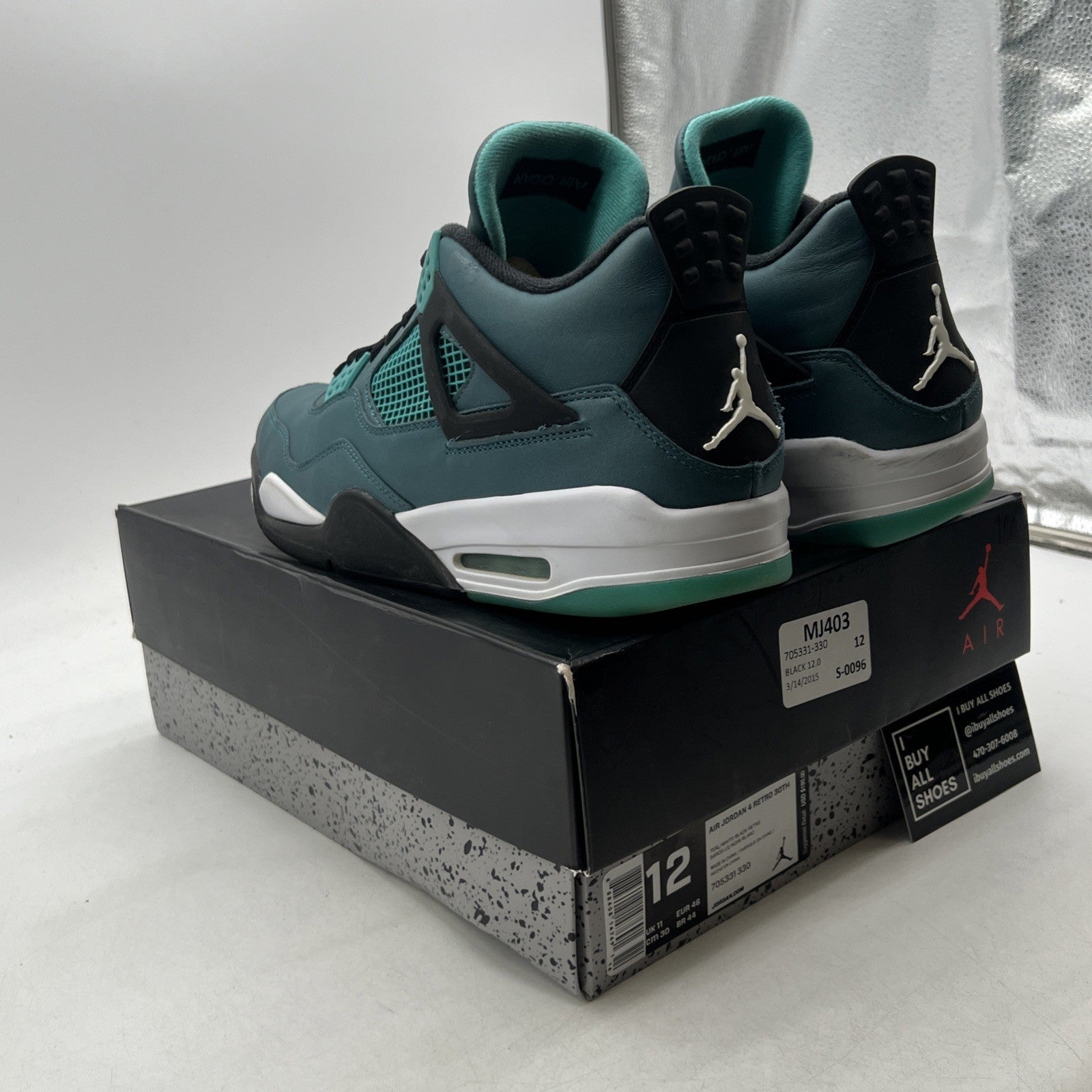 Size 12 - Air Jordan 4 Retro Teal (705331-330)