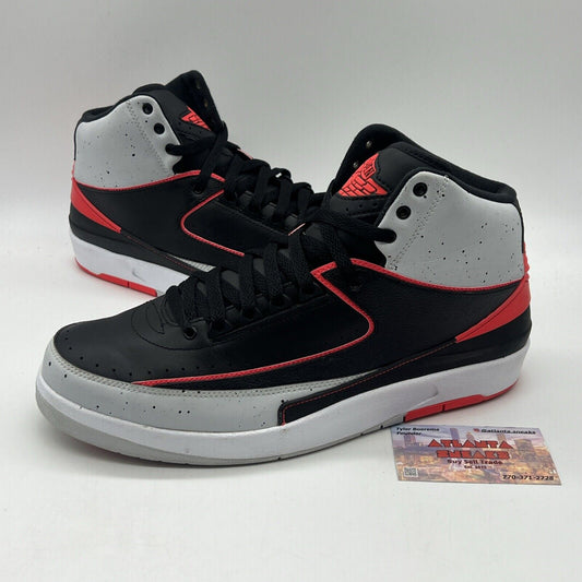 Size 11 - Air Jordan 2 Retro Infrared 23 Black Grey Red White Leather