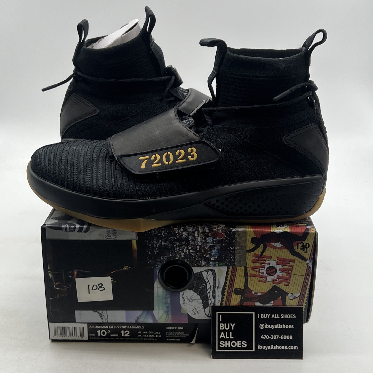 Size 10.5 - Carmelo Anthony x Rag & Bone x Air Jordan 20 Retro Flyknit Black