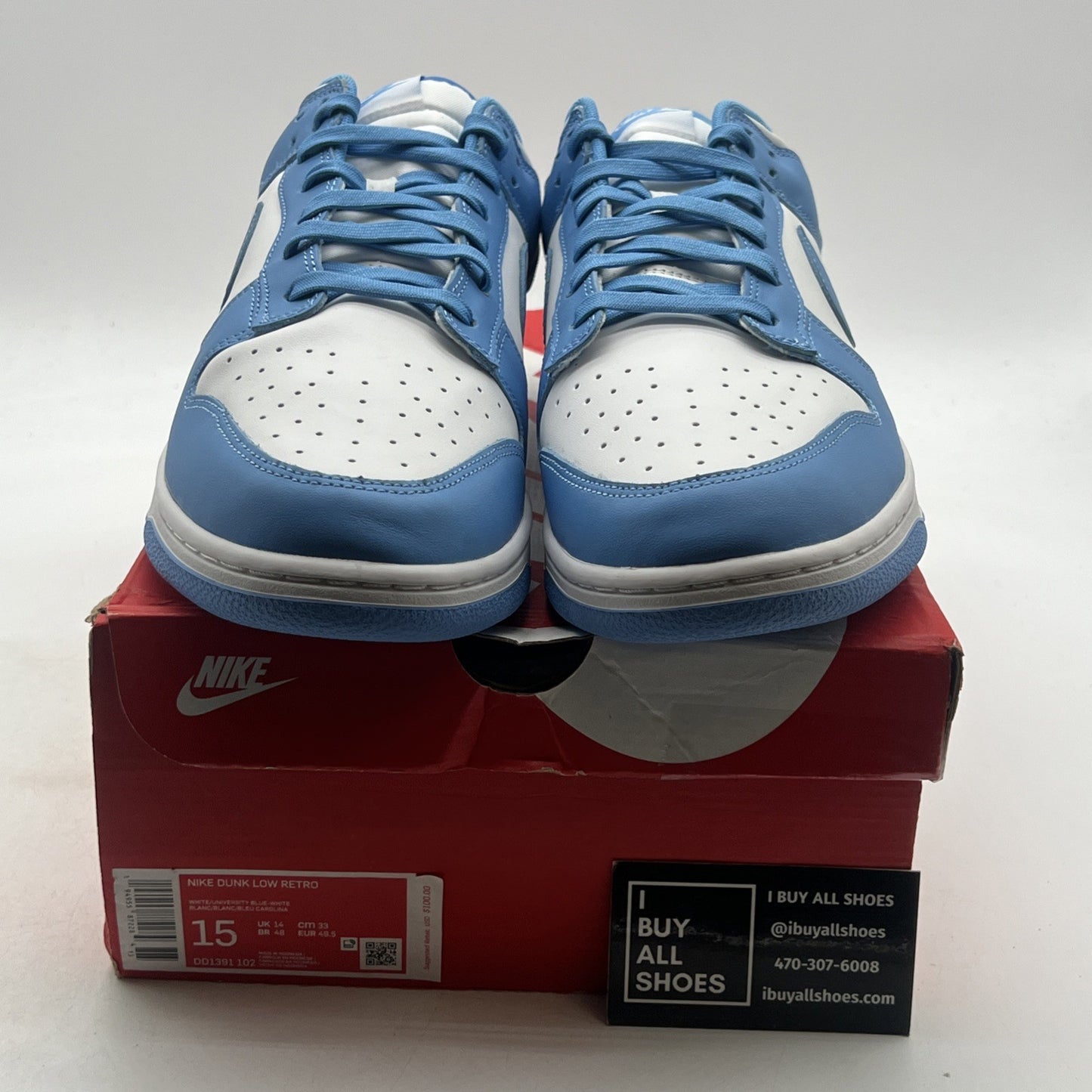 Size 15 - Nike Dunk Low University Blue (DD1391-102)