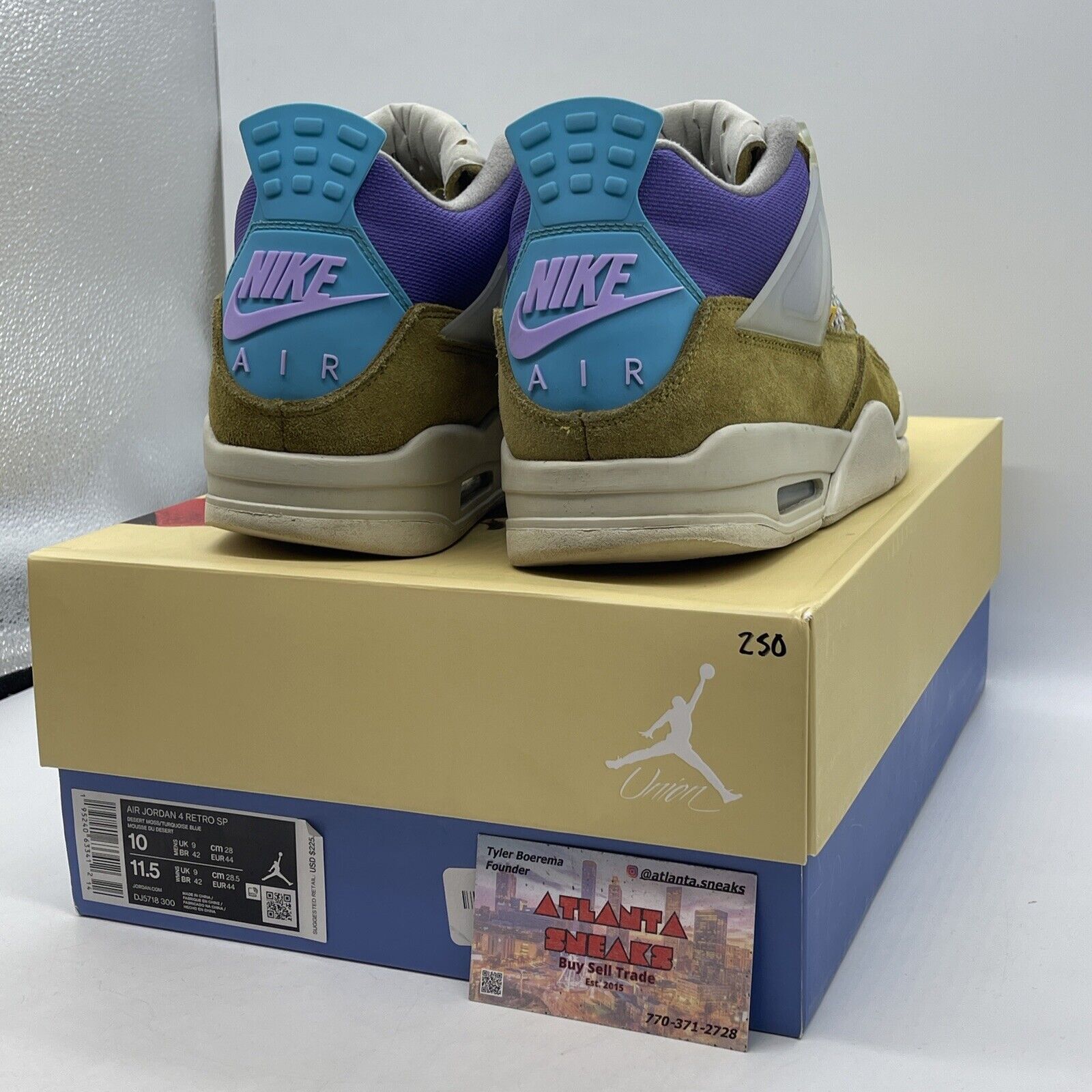 Size 10 - Jordan 4 Retro SP x Union 30th Anniversary Green Purple (DJ5718-300)