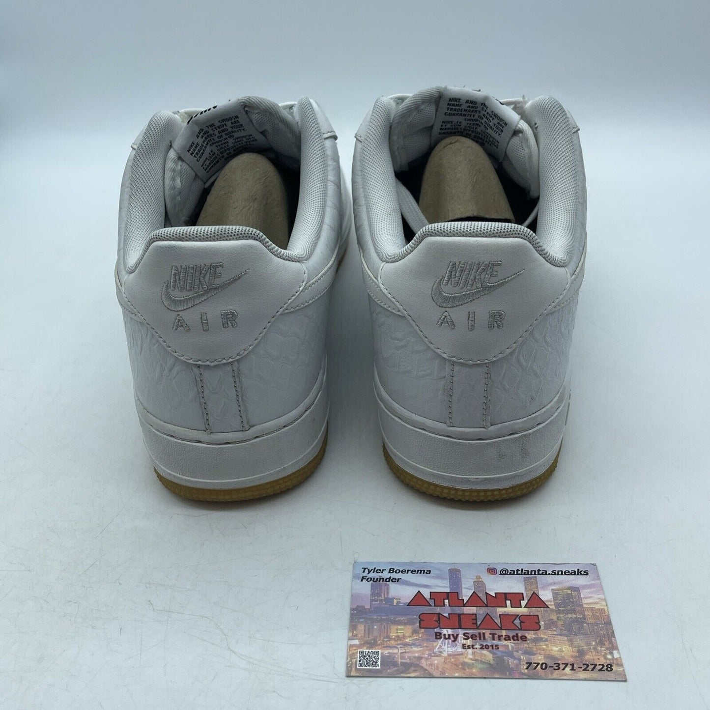 Size 10 - Nike Air Force 1 '07 LV8 Low Croco White Gum (718152-100)