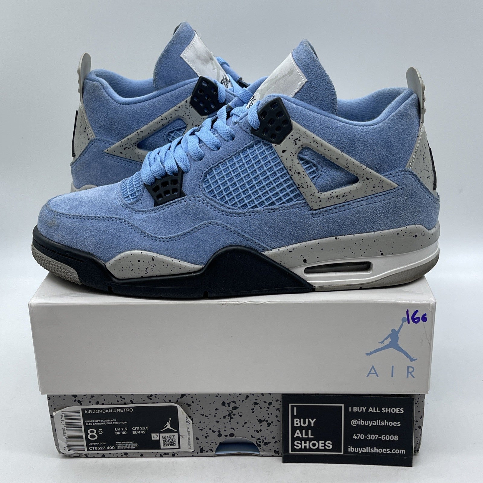 Size 8.5 - Air Jordan 4 Retro Mid University Blue (CT8527-400)