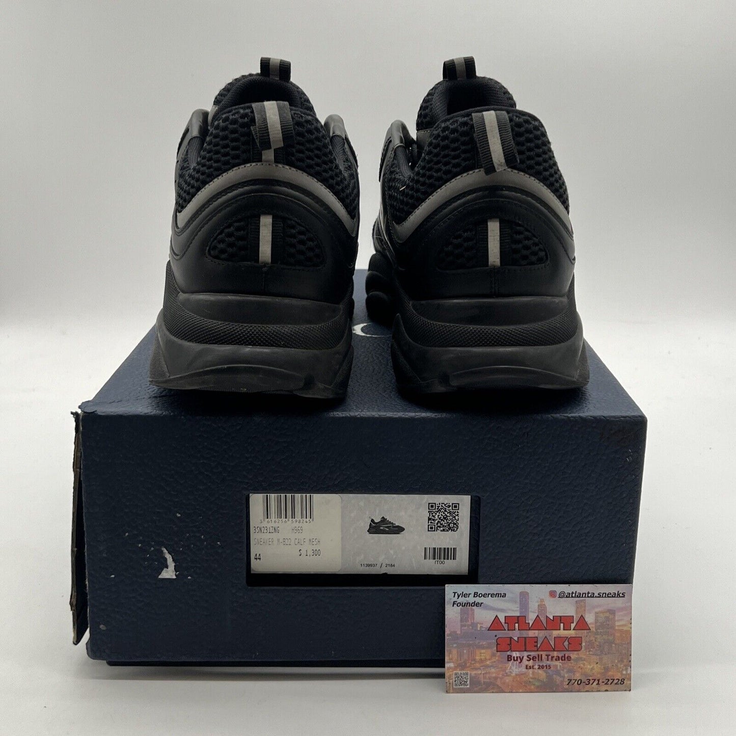 Size 11 - Dior B22 Black Silver Reflective