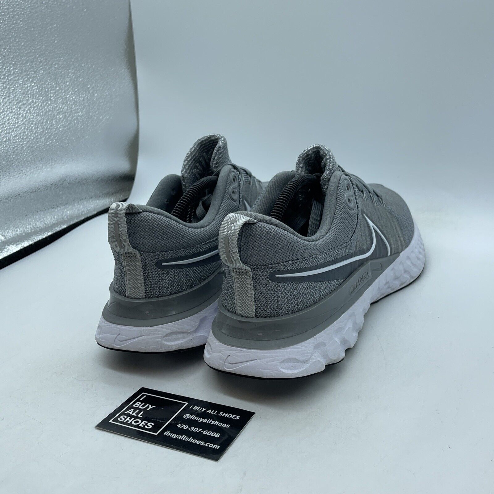 Size 10.5 - Nike React Infinity Run Flyknit 2 Particle Grey White (CT2357-001)