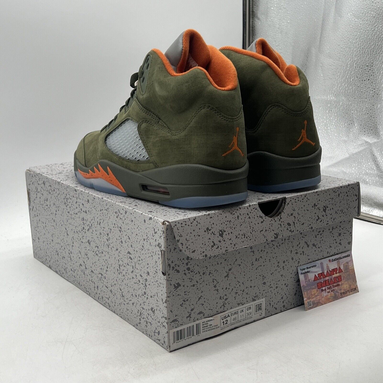 Size 12 - Air Jordan 5 Retro 2024 Olive Orange Icey (DD0587-308)