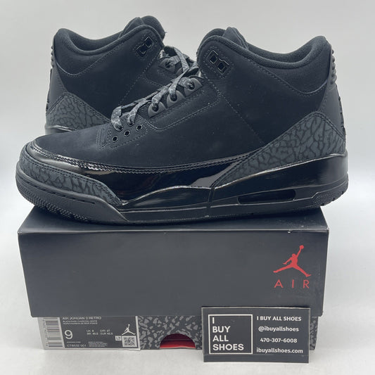 Size 9 - Air Jordan 3 Retro 2025 Black Cat (CT8532-001)
